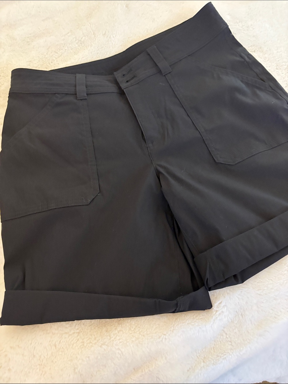 Eddie Bauer Black Bermuda Shorts with Cuffs